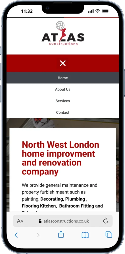 Iphon website design mockup image